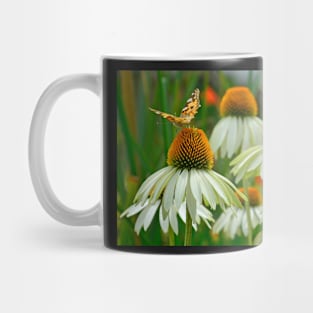 White Swan Echinacea with Butterfly Mug